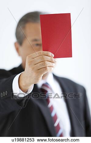 Businessman Showing Red Card View Large Photo Image Stock Image - Businessman Showing Red Card. Fotosearch