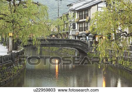 Stock Image - Canal in Kinosaki. Fotosearch