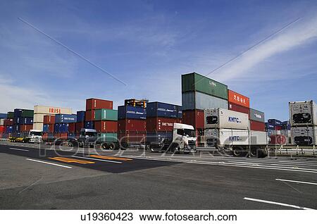 Cargo Containers View Large Photo Image Stock Image - Cargo Containers. Fotosearch