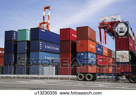 Stock Photography - Cargo Containers. Fotosearch