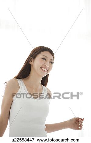 Cheerful Young Woman View Large Photo Image Stock Photo - Cheerful Young Woman. Fotosearch