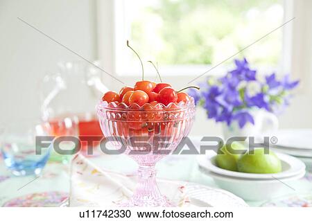 Cherries in a glass View Large Photo Image Stock Image - Cherries in a glass. Fotosearch