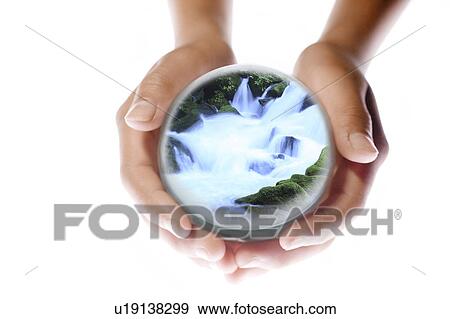 Child Holding Globe Showing Stream View Large Photo Image Stock Photo - Child Holding Globe Showing Stream. Fotosearch