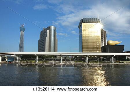 Picture - Cityscape and Tokyo sky tree, Tokyo Prefecture, Honshu, Japan. Fotosearch