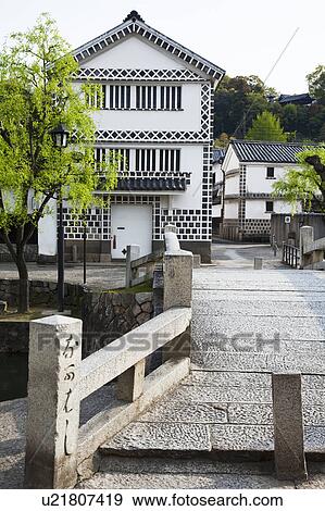 Stock Photo - Cityscape of Kurashiki, Okayama Prefecture, Honshu, Japan. Fotosearch