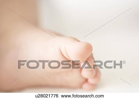 Stock Photograph - Close-up of baby's foot. Fotosearch