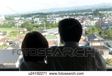 Couple Looking at View View Large Photo Image Stock Image - Couple Looking at View. Fotosearch