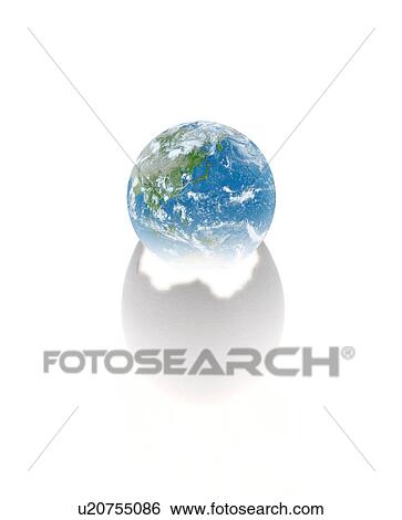 Stock Photograph - Egg and globe. Fotosearch