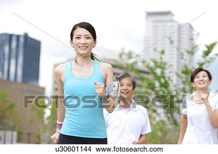 Family Jogging View Large Photo Image Picture - Family Jogging. Fotosearch