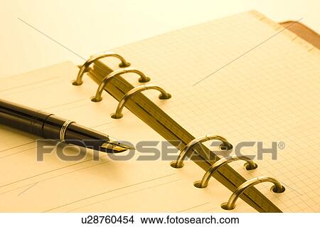 Picture - Fountain Pen on Open Diary. Fotosearch