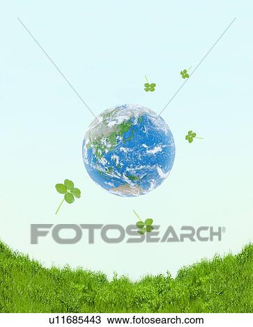Four Leaf Clovers Surrounding The Earth View Large Photo Image Stock Image - Four Leaf Clovers Surrounding The Earth. Fotosearch