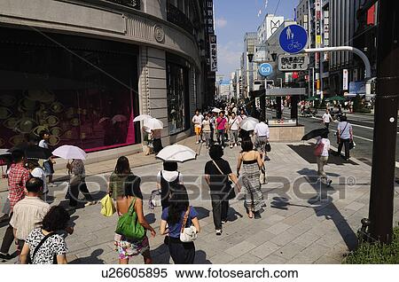 Ginza 4-chome View Large Photo Image Stock Photography - Ginza 4-chome. Fotosearch