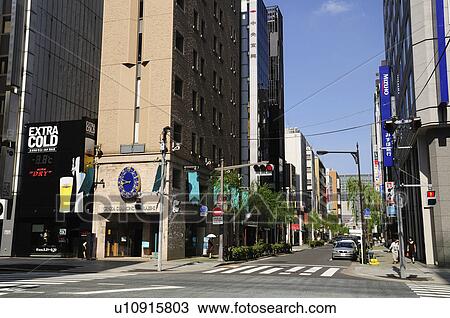 Stock Image -  Ginza Yanagi Street. Fotosearch