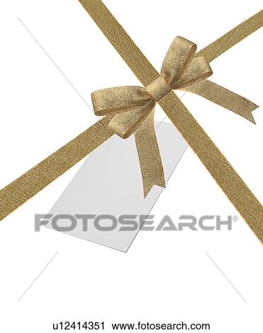 Stock Image - Gold ribbon. Fotosearch