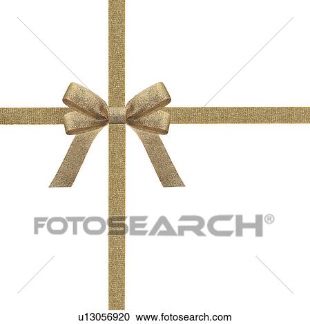 Stock Image - Gold ribbon. Fotosearch