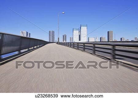 Harumi Bridge From Car Point Of View View Large Photo Image Stock Photo - Harumi Bridge From Car Point Of View. Fotosearch