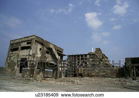 Stock Photo - Hashima Island (Gunkan Island), Nagasaki Prefecture, Kyushu, Japan. Fotosearch