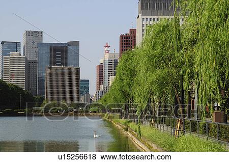 Stock Photo - Hibya Moat Near Tokyo Imperial Palace. Fotosearch