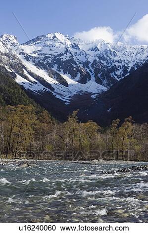 Stock Image - Hodaka Mountain Range, Nagano Prefecture, Japan. Fotosearch