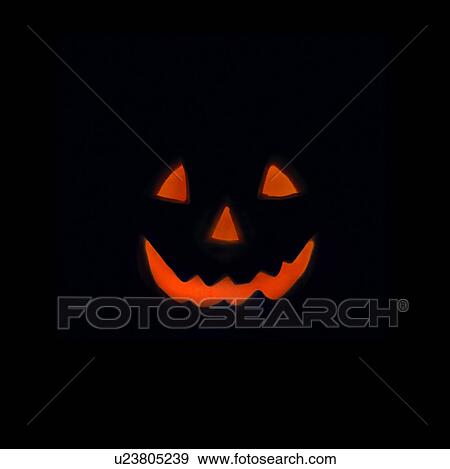 Jack-O-Lantern at Night View Large Photo Image Stock Photo - Jack-O-Lantern at Night. Fotosearch