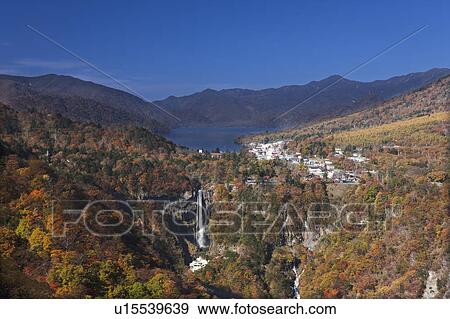 Kegon Waterfalls and Lake Chuzenji View Large Photo Image Stock Photo - Kegon Waterfalls and Lake Chuzenji. Fotosearch