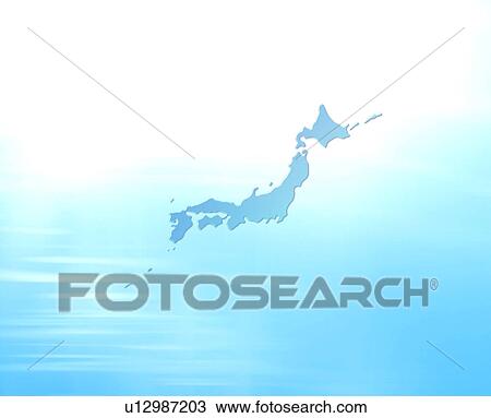 Stock Image - Map of Japan. Fotosearch