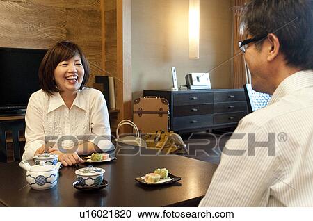 Mature Couple Having Tea View Large Photo Image Stock Image - Mature Couple Having Tea. Fotosearch