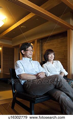 Stock Photo - Mature Couple Relaxing. Fotosearch