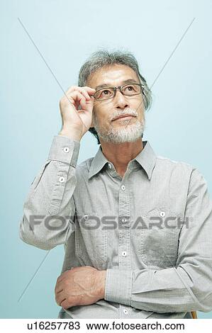 Mature Man Looking Up View Large Photo Image Stock Image - Mature Man Looking Up. Fotosearch