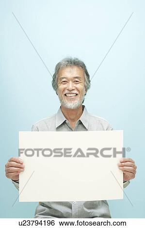 Mature Man Showing Blank Message View Large Photo Image Stock Photograph - Mature Man Showing Blank Message. Fotosearch