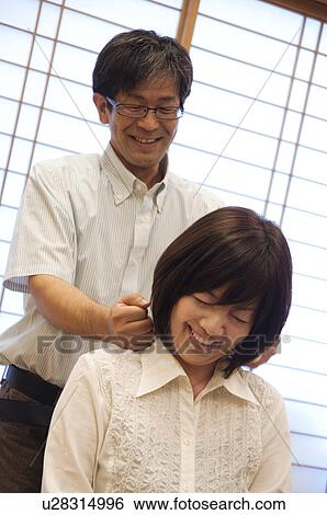 Mature Woman Giving Massage to His Wife View Large Photo Image Stock Photograph - Mature Woman Giving Massage to His Wife. Fotosearch