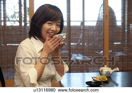 Mature Woman Having Tea View Large Photo Image Stock Image - Mature Woman Having Tea. Fotosearch
