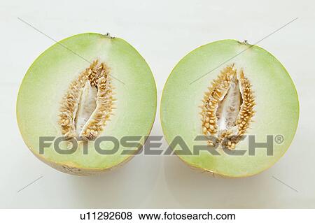 Melon Cut in Half View Large Photo Image Stock Photo - Melon Cut in Half. Fotosearch