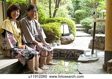 Middle-aged Couple in Spa View Large Photo Image Stock Image - Middle-aged Couple in Spa. Fotosearch