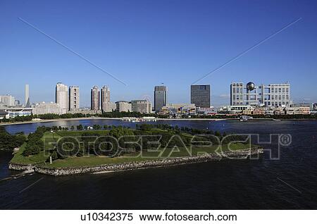 Odaiba Skyline View Large Photo Image Stock Photography - Odaiba Skyline. Fotosearch
