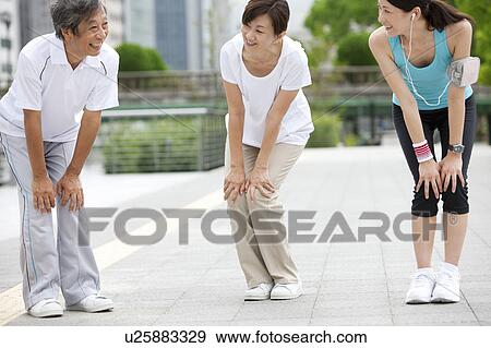 Parents and Adult Daughter Stretching View Large Photo Image Stock Photo - Parents and Adult Daughter Stretching. Fotosearch