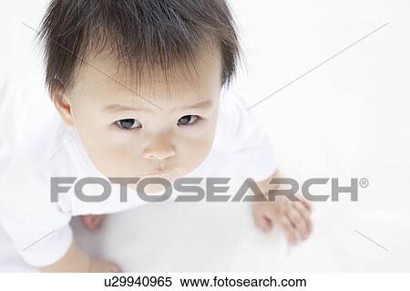 Portrait of Baby Boy, High Angle View View Large Photo Image Stock Photography - Portrait of Baby Boy, High Angle View. Fotosearch