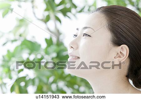 Profile of young woman, Tokyo Prefecture, Japan View Large Photo Image Stock Image - Profile of young woman, Tokyo Prefecture, Japan. Fotosearch