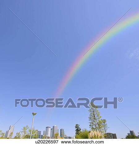 Stock Photo - Rainbow Over Toyosu. Fotosearch