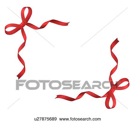 Stock Photo - Red ribbon frame. Fotosearch