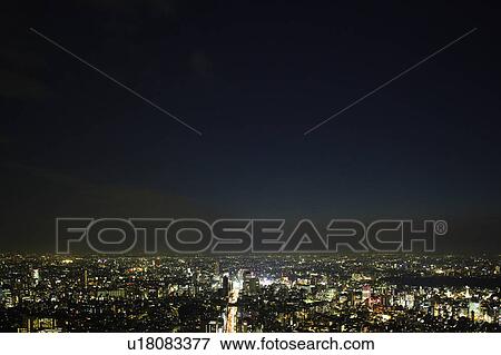 Shibuya Ward At Night View Large Photo Image Stock Photo - Shibuya Ward At Night. Fotosearch