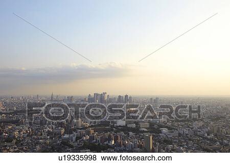 Stock Photo - Shinjuku Seen From Ikebukuro. Fotosearch