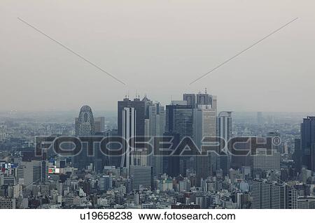Stock Photo - Shinjuku Seen From Ikebukuro. Fotosearch