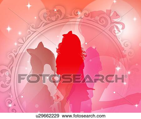 Silhouetted Teenage Girls View Large Photo Image Stock Photo - Silhouetted Teenage Girls. Fotosearch