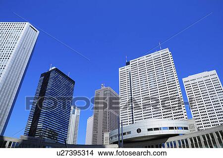 Skyscrapers Against Blue Sky View Large Photo Image Picture - Skyscrapers Against Blue Sky. Fotosearch