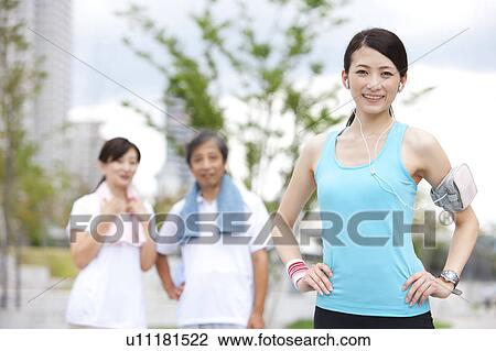 Sporty Family of Three View Large Photo Image Stock Image - Sporty Family of Three. Fotosearch
