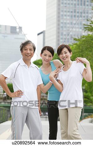 Sporty Family View Large Photo Image Picture - Sporty Family. Fotosearch