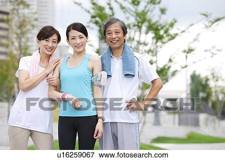 Sporty Family View Large Photo Image Stock Photo - Sporty Family. Fotosearch