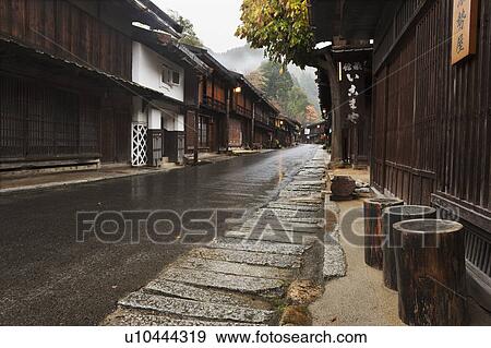Street in Rain View Large Photo Image Stock Photo - Street in Rain. Fotosearch