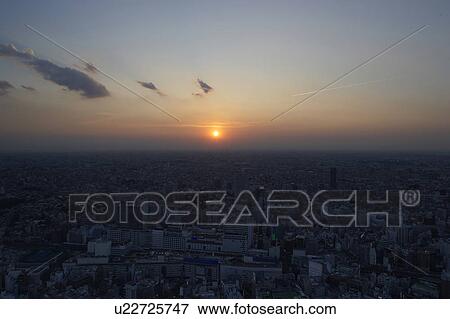 Sunset Over Ikebukuro View Large Photo Image Stock Photo - Sunset Over Ikebukuro. Fotosearch
